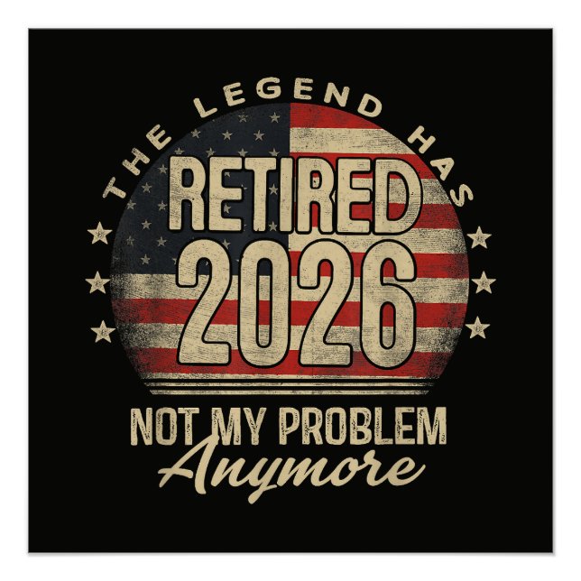 Poster La légende a pris sa retraite 2026 drôle  (Devant)