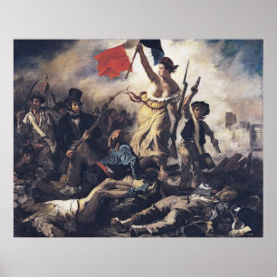 Poster La liberté guidant le peupl par Eugène Delacroix