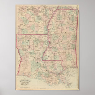 Poster La Louisiane et le Mississippi 3
