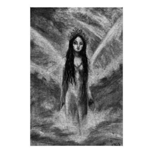 Poster La Luna Dark Angel Fairy Goth Art original