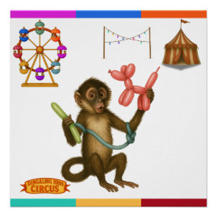 Poster La magie du singe en ballon de Spike