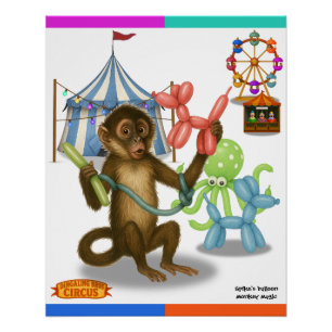 Poster La magie du singe en ballon de Spike