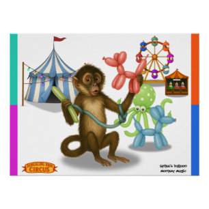 Poster La magie du singe en ballon de Spike