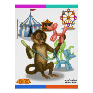 Poster La magie du singe en ballon de Spike