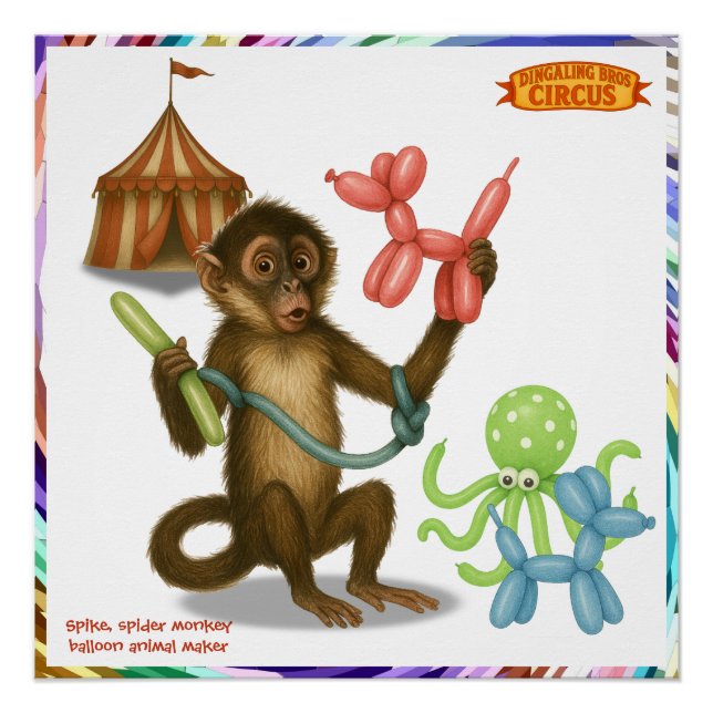 Poster La magie du singe en ballon de Spike (Devant)
