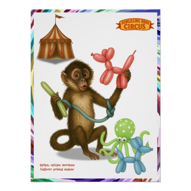Poster La magie du singe en ballon de Spike (Devant)