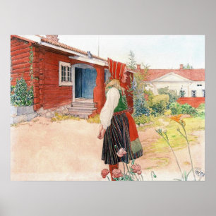 Poster La maison de Falun en Suède par Carl Larsson