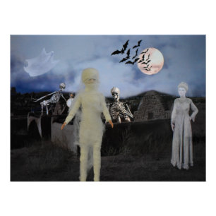 Poster La maman et les amis. Halloween