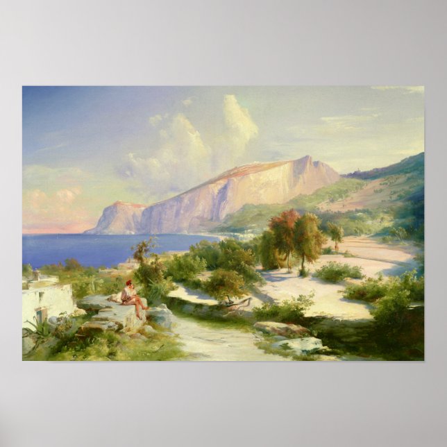 Poster La Marina Grande, Capri, vers 1829 (Devant)