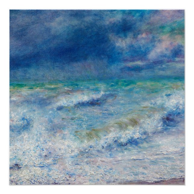 Poster La mer par Pierre-Auguste Renoir Art (Devant)