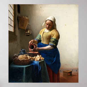 Poster La Milkmaid, Jan Vermeer