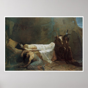 Poster La mort de Minnehaha, 1885, Ouest américain