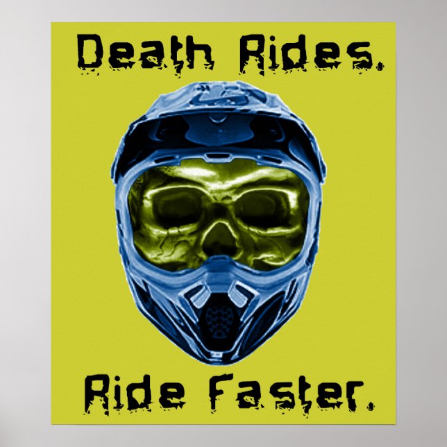 Poster La mort roule en moto cross Dirt Bike Motocross Po (Devant)