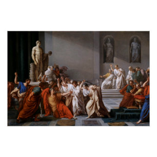 Poster La morte di Cesare par Vincenzo Camuccini