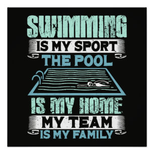 Poster La natation est mon sport La piscine est ma maison