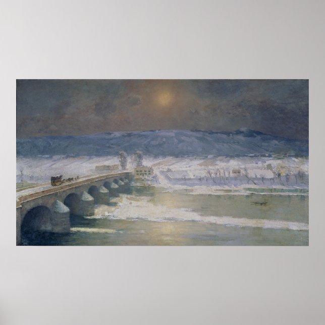 Poster La neige en Auvergne, 1886 (Devant)