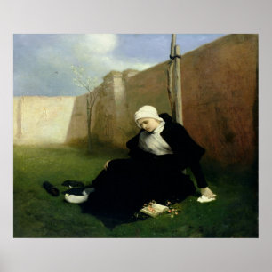 Poster La nonne dans le jardin de cloître, 1869