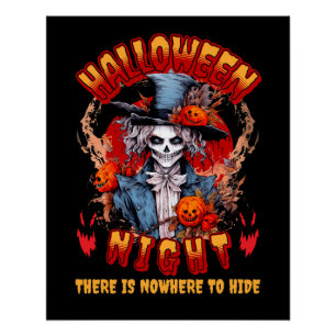 Poster La Nuit D'Halloween Il N'Y A Nulle Part Où Se Cach
