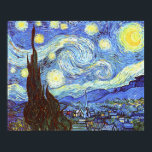 Poster La nuit étoilée, Vincent van Gogh<br><div class="desc">Nous sommes fiers d'offrir ce magnifique travail de Vincent van Gogh, The Starry Night. Nous mettons en oeuvre plus de 20 ans d'expérience dans le domaine de l'art commercial et de la reproduction de couleurs pour vous apporter cette reproduction soigneusement affinée. Présenté ici dans la plus grande taille possible (Extra...</div>