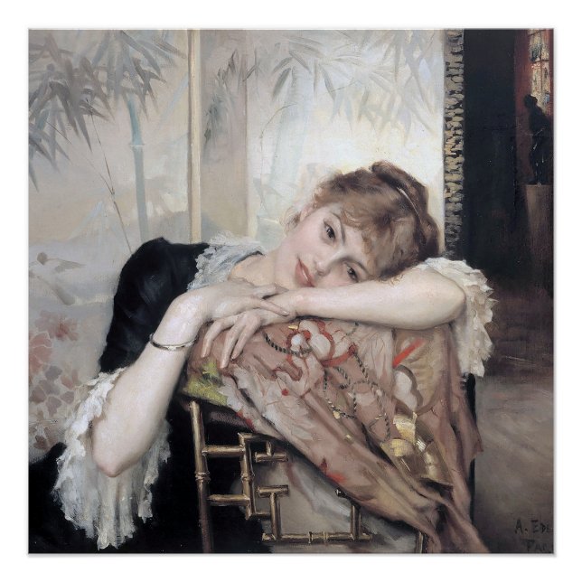 Poster La Parisienne par Albert Edelfelt 1883 (Devant)