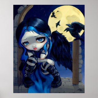 Poster La Parole murmurée Lenore ART IMPRIMER fée gothiqu