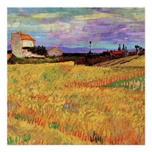 Poster La peinture de Vincent van Gogh, Champ de blé,