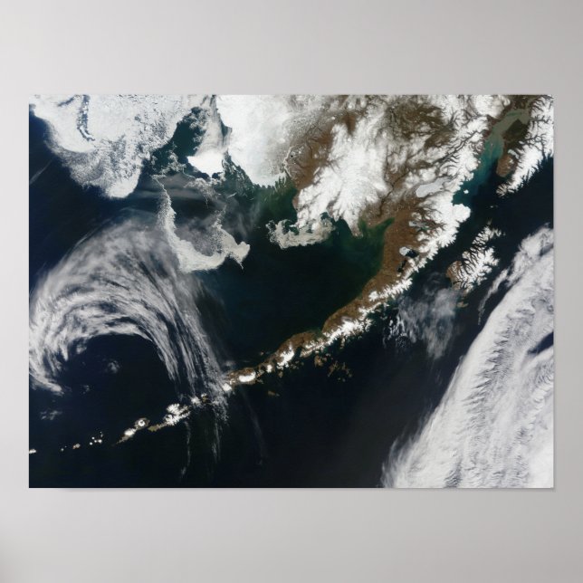 Poster La péninsule d'Alaska et les îles Aléoutiennes (Devant)