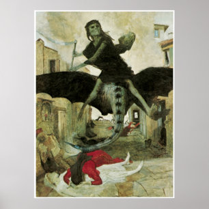 Poster La peste, Arnold Bocklin, 1898