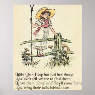 Poster La petite Bo-Peep : Classiques de Kate Greenaway p