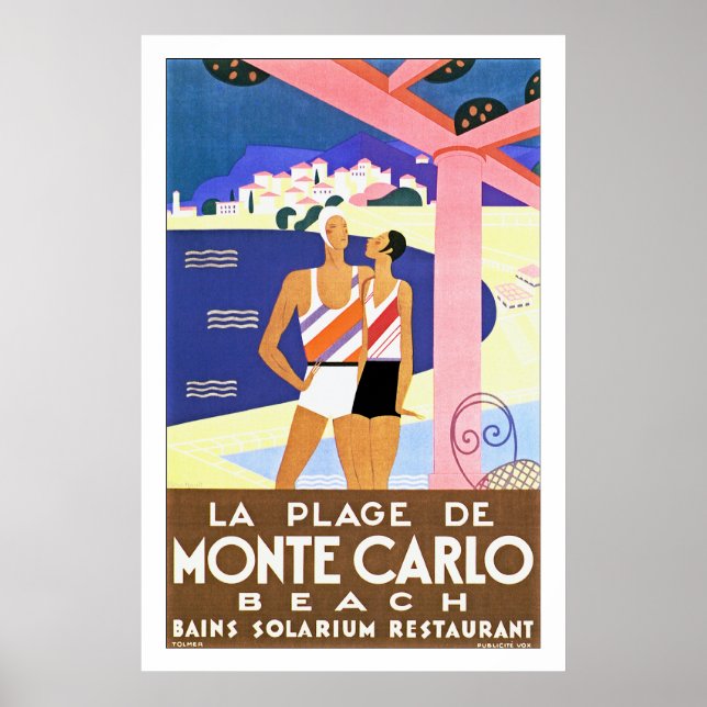 Poster La Plage de Monte Carlo (Devant)