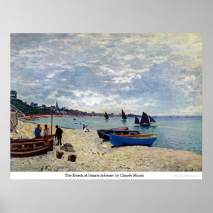 Poster La plage de Sainte Adresse by Claude Monet