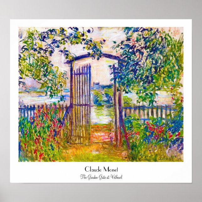 Poster La porte des jardins à Vetheuil Claude Monet (Devant)