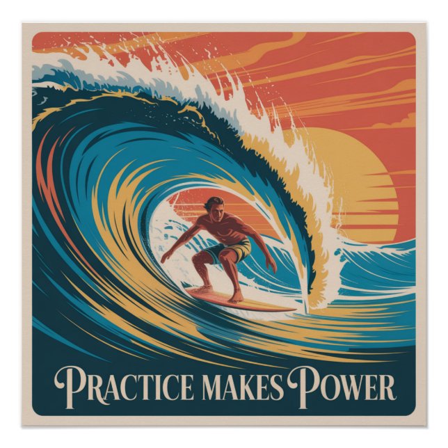 Poster La Pratique Fait La Puissance (Devant)