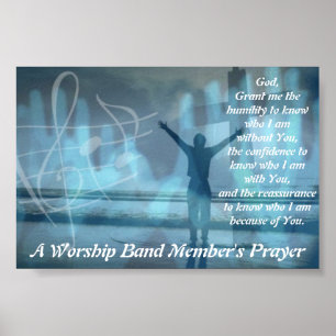 Poster La prière d'un membre du groupe de culte