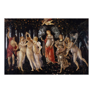 Poster La Primavera (Printemps) Sandro Botticelli brillan