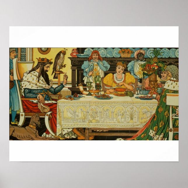 Poster La princesse partage son dîner avec la grenouille, (Devant)