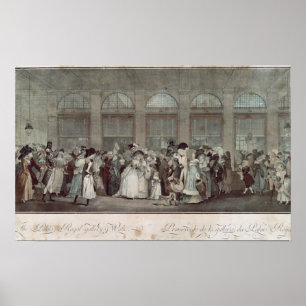 Poster La promenade de la galerie de Palais Royal, 1787