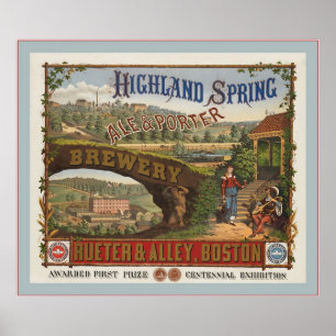 Poster La publicité vintage de ~ de brasserie de bière