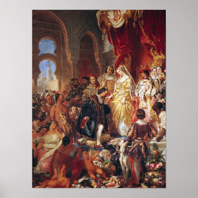 Poster La réception de Christophe Colomb (Devant)