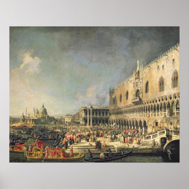 Poster La réception de l'ambassadeur de France à Venise, (Devant)