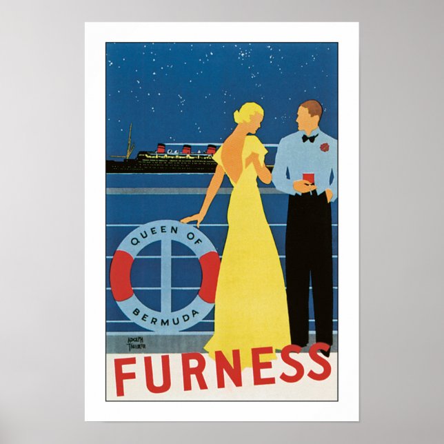 Poster La reine des Bermudes de Furness Line (Devant)