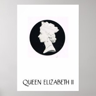 Poster La Reine Elizabeth II, dessin de soulagement