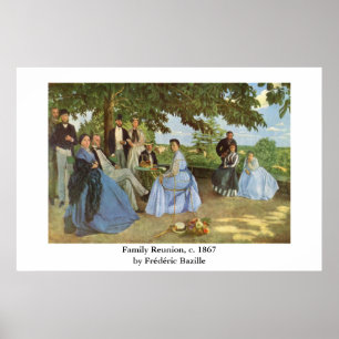 Poster La Réunion familiale de Frédéric Bazille