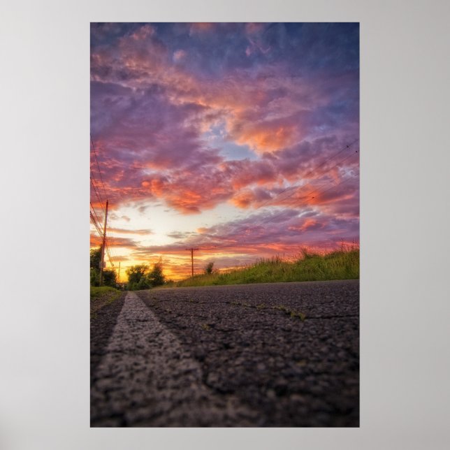 Poster La Route Se Déroule Sur Roever (Devant)