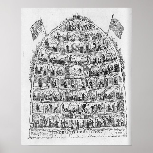 Poster La ruche britannique, 1867 (Devant)
