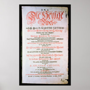 Poster La Sainte Bible, Vol. I., 1681