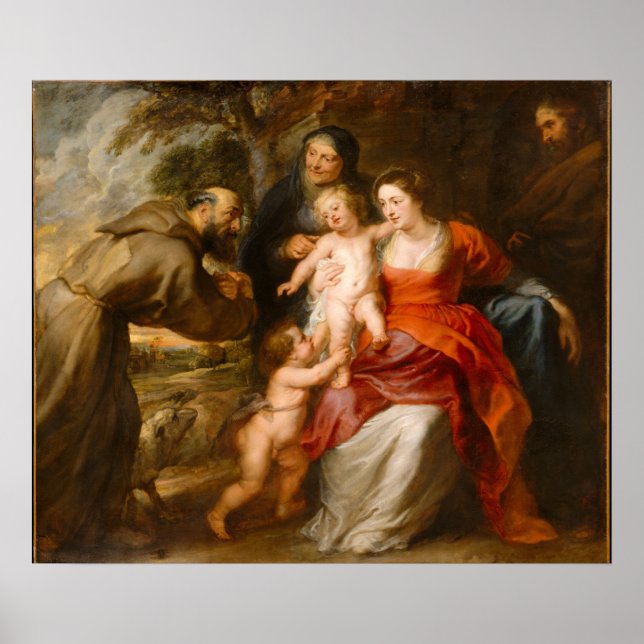 Poster La Sainte Famille avec les saints (Devant)