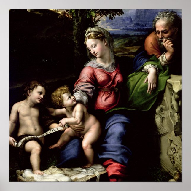 Poster La Sainte Famille du Chêne, c.1518 (Devant)