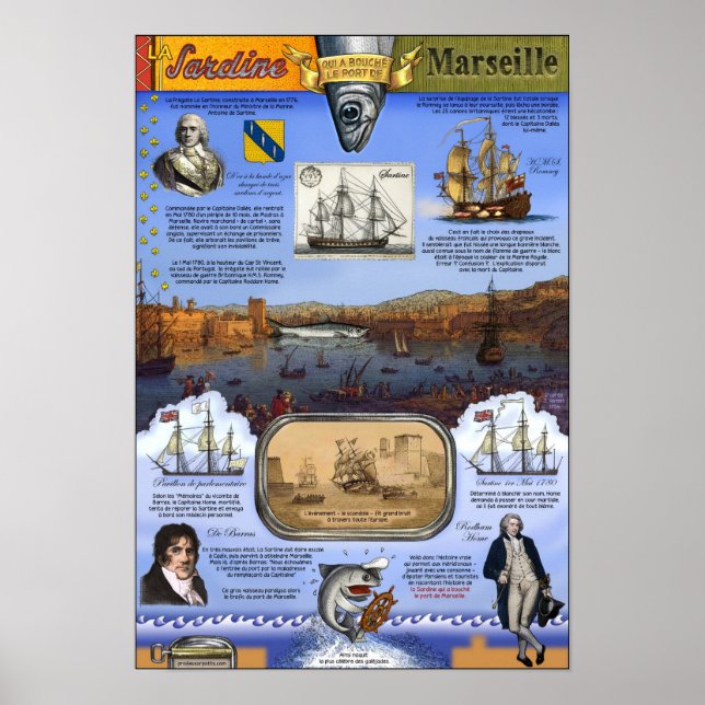 Poster La Sardine qui a bloqué le port de Marseille (Devant)