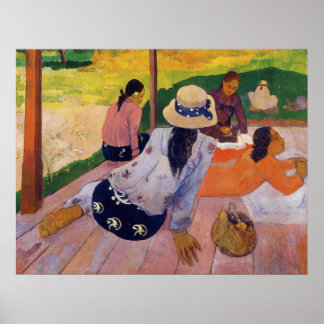 Poster 'La Siesta' - Paul Gauguin Imprimer